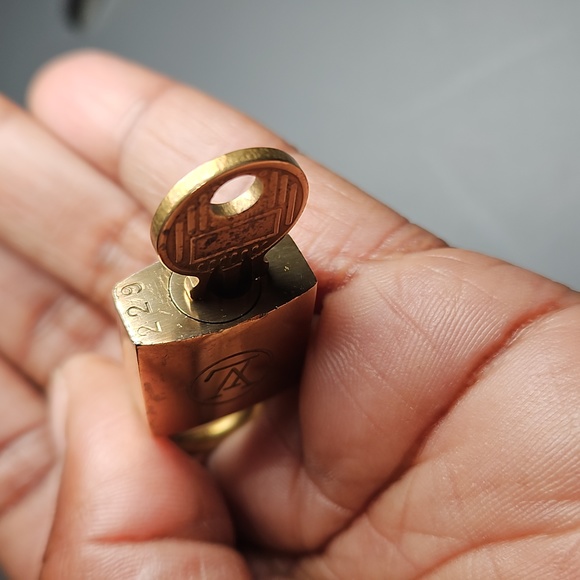 SOLD #229 Vintage Louis Vuitton Lock & Key Set - Picture 3 of 4